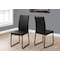 Monarch Specialties Dining Chair, Set Of 2, Side, Upholstered, Kitchen, Dining Room, Pu Leather Look, Metal, Black I 1106 - alternate 4